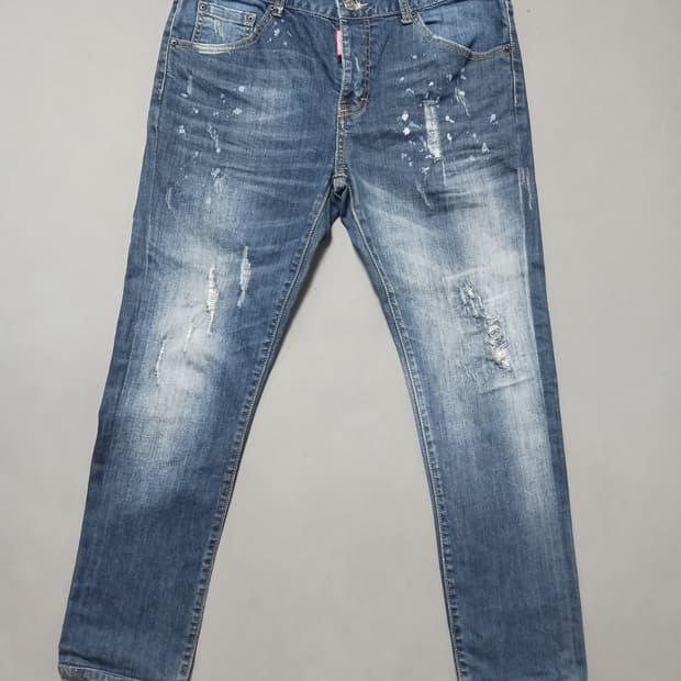 [48] 디스퀘어드2 페인트 디스워싱 슬림진 청바지 32 33