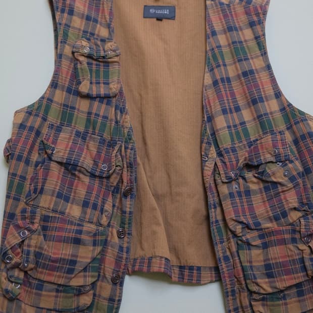 유나이티드 애로우 체크 포켓 조끼 L 워크웨어