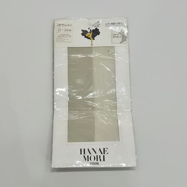 HANAE MORI 카키베이지 시어 하이삭스 반스타킹