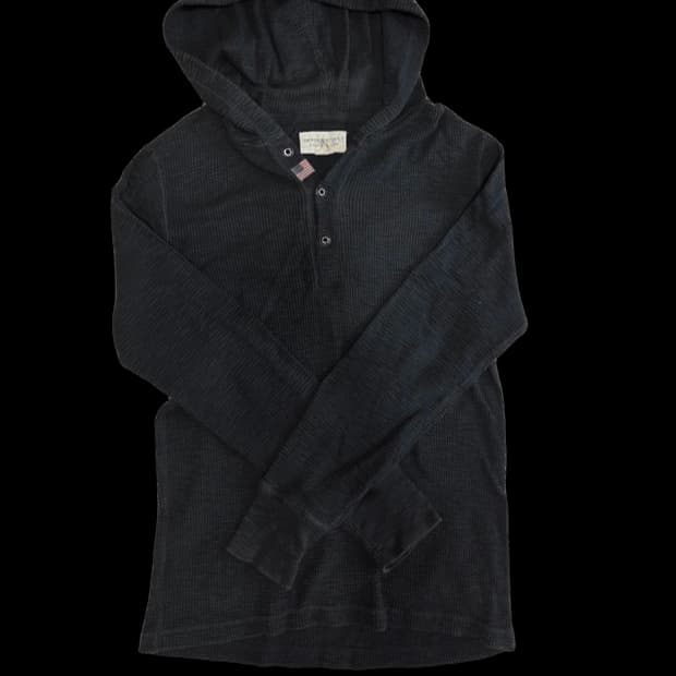 폴로 랄프 로렌 데님 앤 서플라이 와플 후드 롱슬리브 레이어드 니트