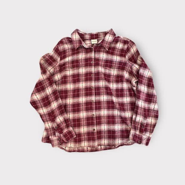 체리빛 체크셔츠