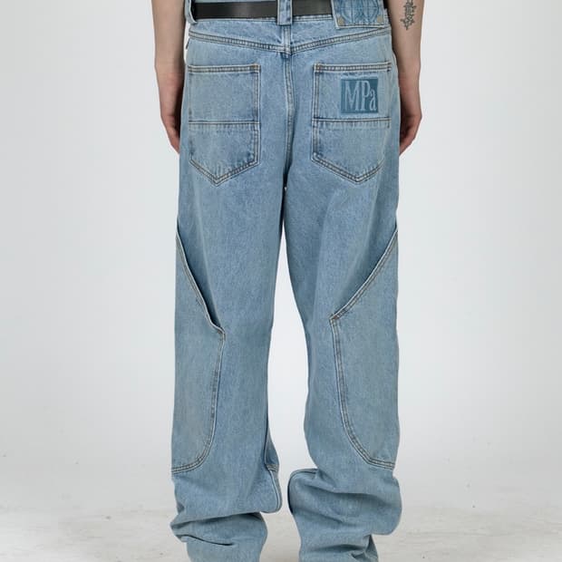 MPa CALF POCKET PANTS (STEEL BLUE)