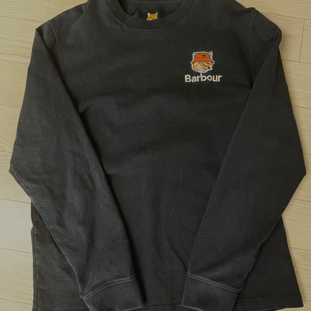 바버 X 메종키츠네 롱슬리브 블랙 M