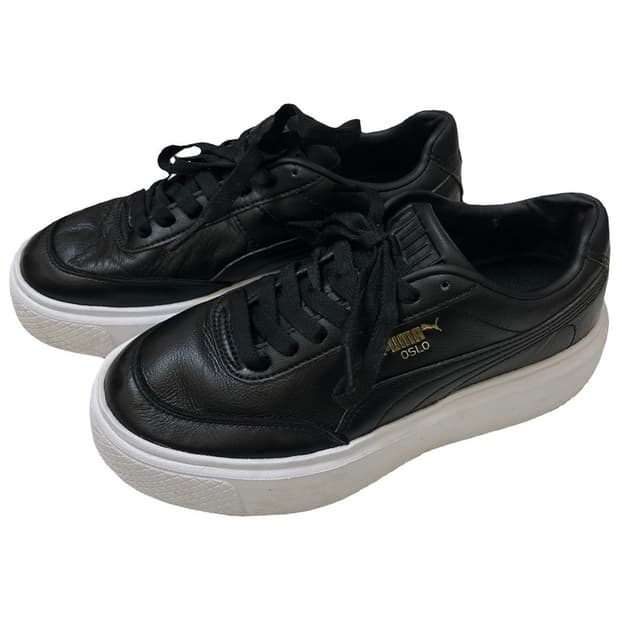 퓨마 레더 오슬로 마야 플랫폼 스니커즈 블랙 230