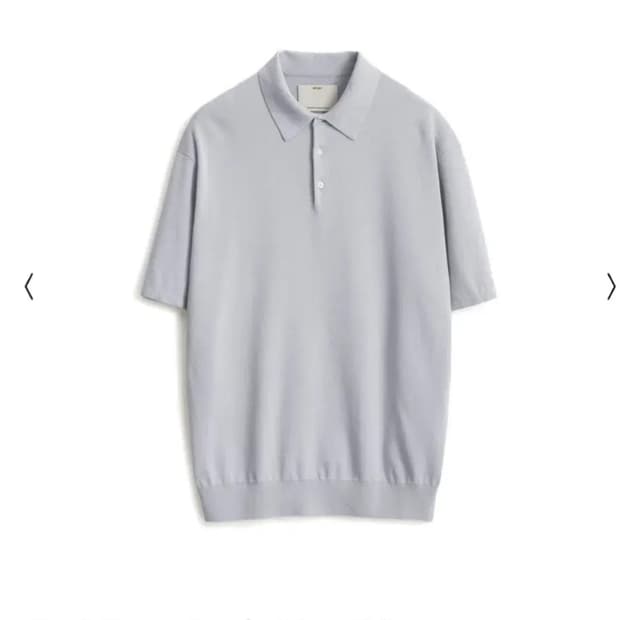 포터리 니트 폴로 카라 반팔티