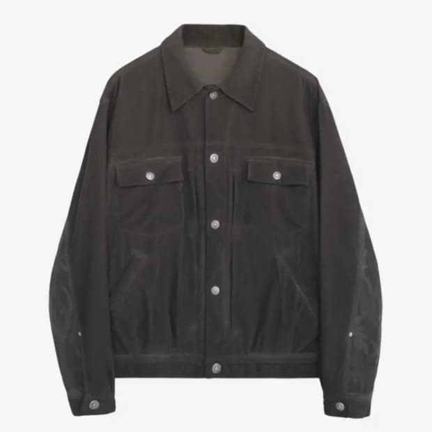 (3)(초판) 폴리테루 유즈드 트러커 자켓 코듀로이+카모 브라운