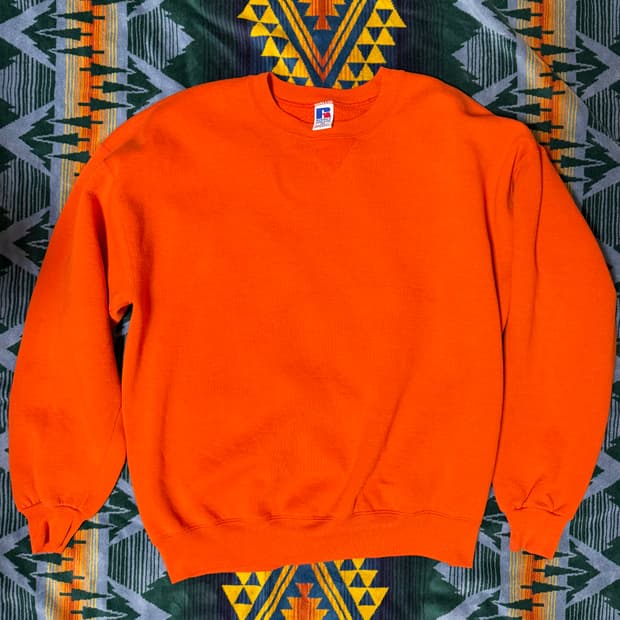 90s Russell Sweatshirt Orange USA 2XL