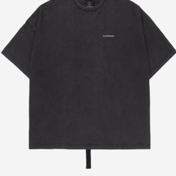 피스마이너스원 빈티지 티셔츠 차콜 그레이 색상