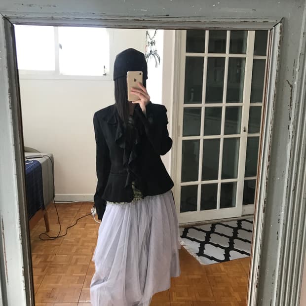 vintage grey sha skirt (free)
