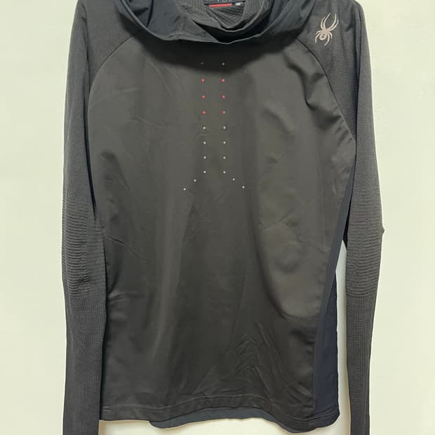 스파이더 블랙 웜업 후드집업