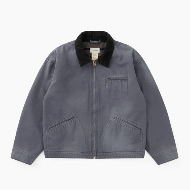 카키스 디스트레스드 덕 자켓 네이비