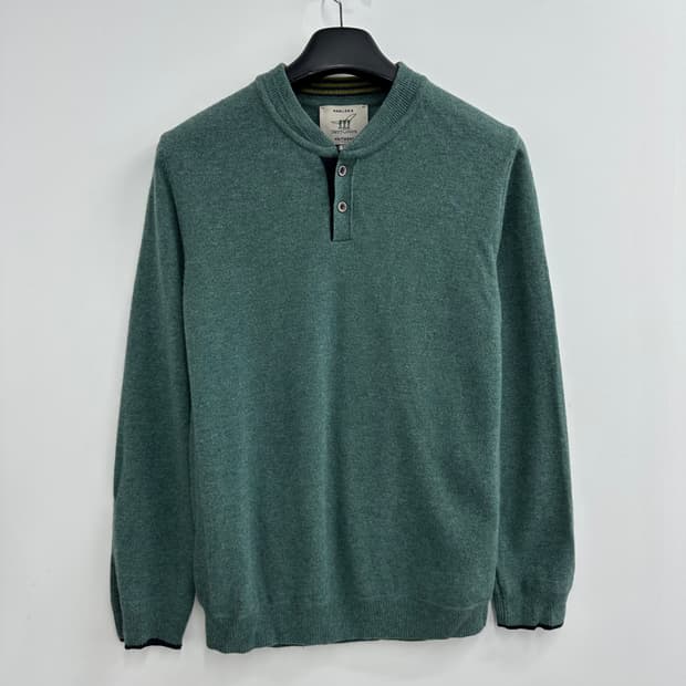 100 헨리코튼 남자 헨리넥 울 니트