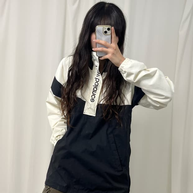 New Balance black & white anorak
