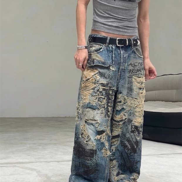 Acne studios 아크네스튜디오 블루 슈퍼 배기 데님