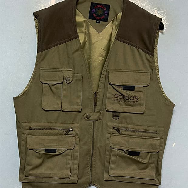 아디다스 어드벤쳐 90s 남자 유틸리티 조끼 춘추 레저룩 L 100