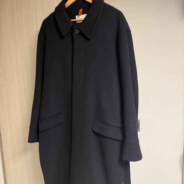 아워셀브스 벨티드 발마칸 코트 다크네이비 3사이즈 팝니다