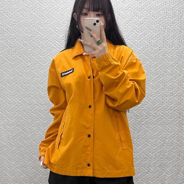 팀버랜드 올드스쿨 레트로 머스타드 립스탑 코치 자켓 M C10667