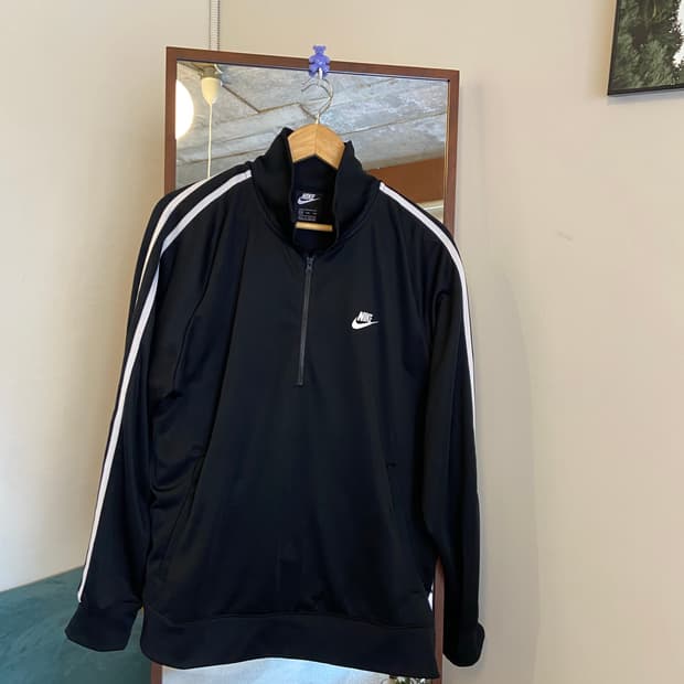 나이키 블랙  아노락 트랙탑 져지