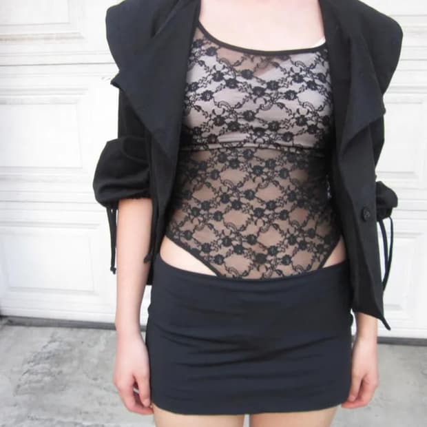 lace jumpsuit black