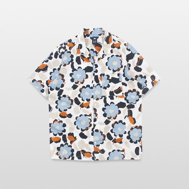 OLD GAP Open Collar Floral Shirt