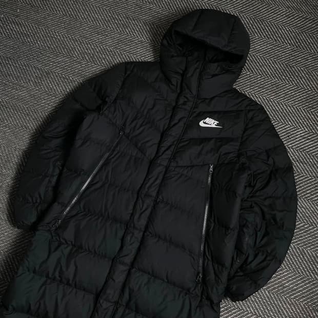 나이키 윈드러너 덕다운 롱 패딩 자켓 블랙o 5357