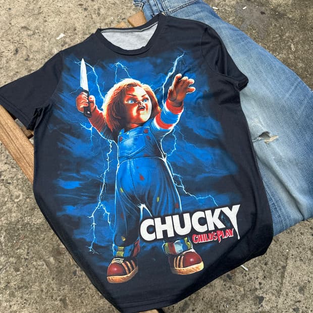Chucky Child’s Play logo material T
