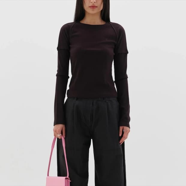 로우클래식 볼레로 슬리브 다크브라운 미듐