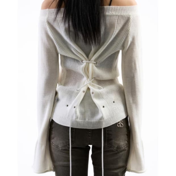 애즈온 매디 아일렛 니트 아이보리