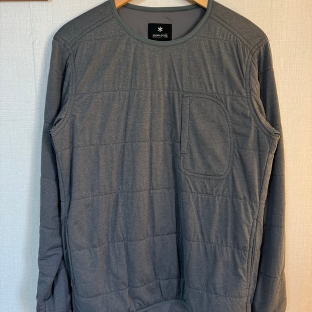 [M]스노우피크 재팬 크루넥 폴라텍 패딩 풀오버 그레이