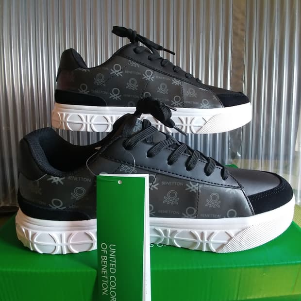 (새신발) 베네통 코트라이프 스니커즈 블랙 JB1F021BK 270mm