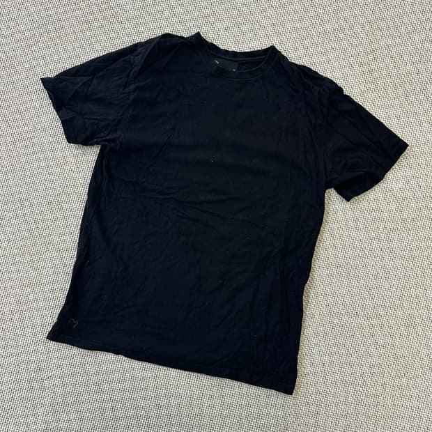 M 빈티지 블랙 반팔 티 0427D