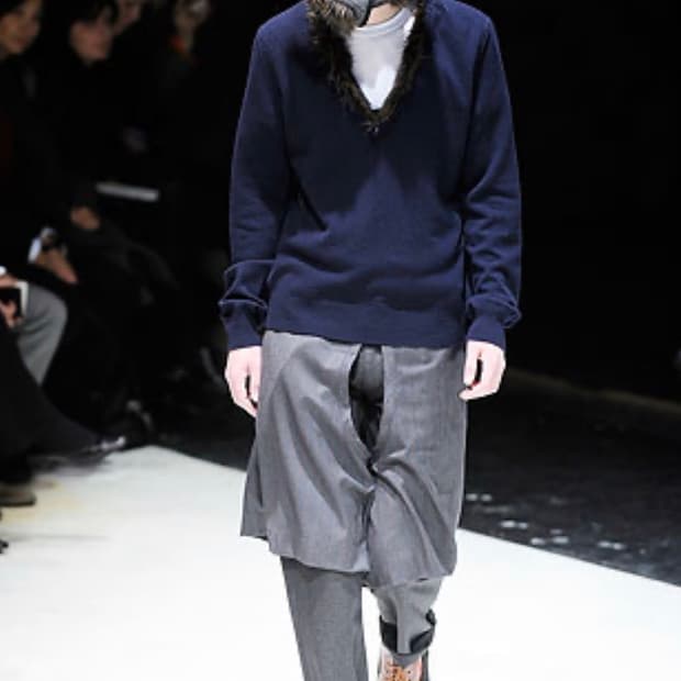 Homme plus fur docking knit s