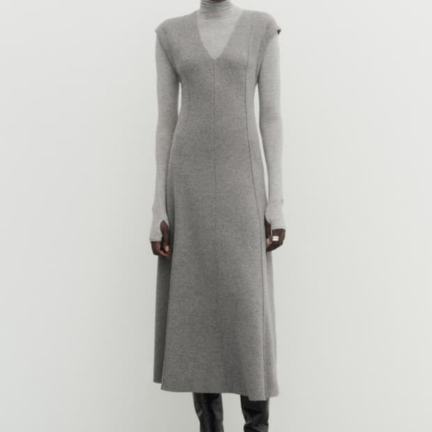 마시모두띠 스티치 디테일 플레어 롱원피스 M사이즈