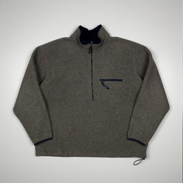 (110) 80s 엘엘빈 플리스 풀오버 차콜