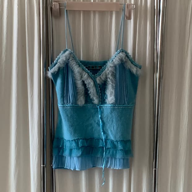 블루 레빗퍼 나시 슬리브리스