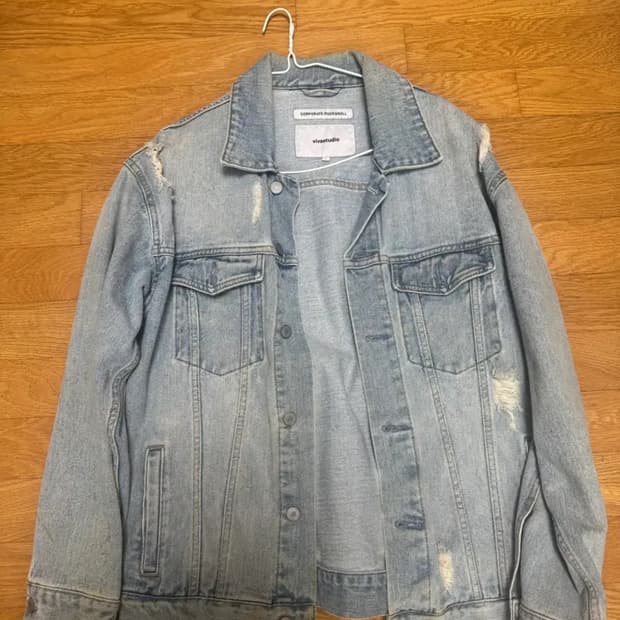 비바스튜디오 데미지 크러시드 자켓 m