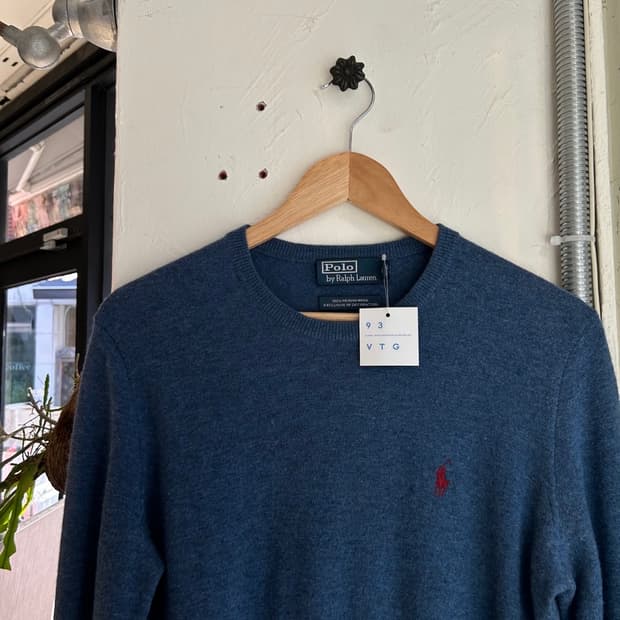 15473 - 폴로 랄프로렌 블루 울 니트 (메리노 울 100%)