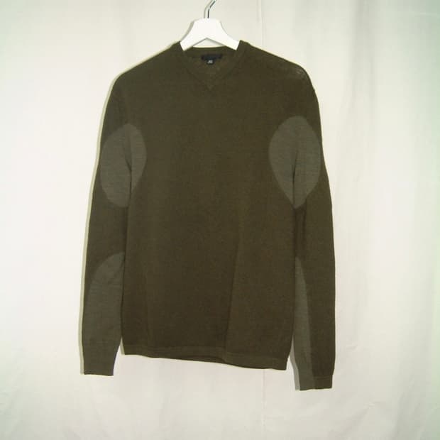 Helmut lang 05aw paneled V-neck sweater