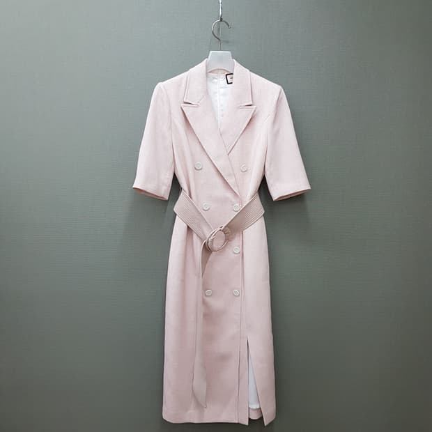 모조에스핀 더블버튼 벨트 원피스 55사이즈