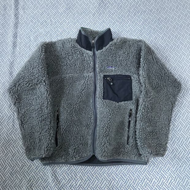 (S)파타고니아 Mexico 딥파일 차콜헤더 레트로 가디건 플리스