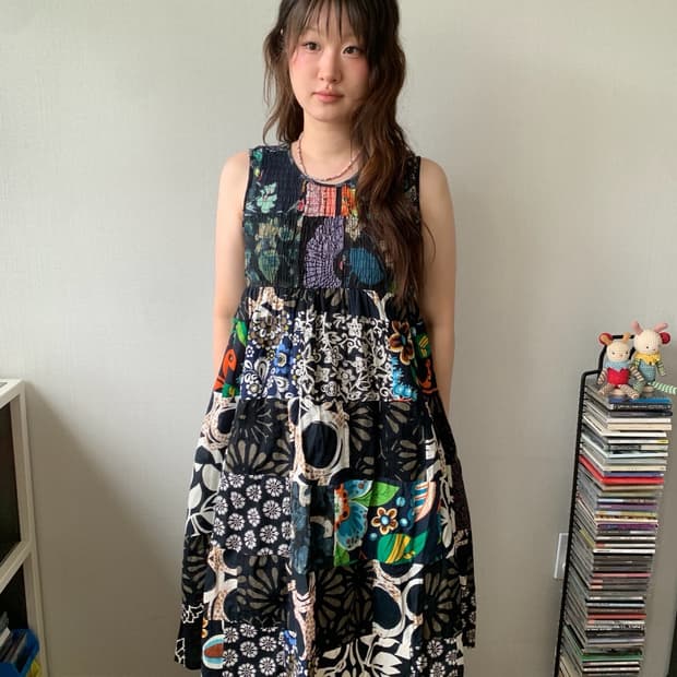 ethnic patchwork dress