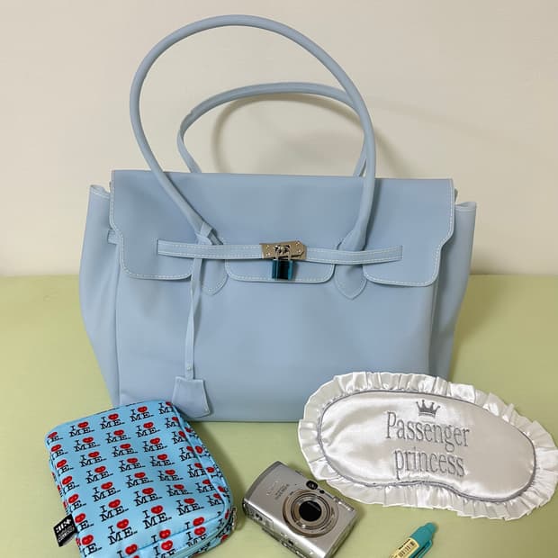 배로배송🩵키키 젤리버킨백 스카이블루🩵