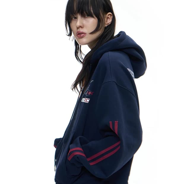 2000 아카이브스 ARC 레이싱 후드 집업 네이비