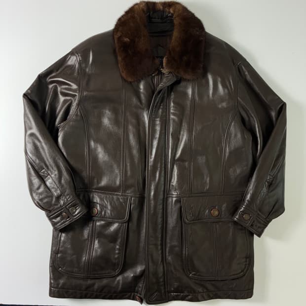 YSL 입생로랑 Ysl 다크브라운 비건레더 자켓