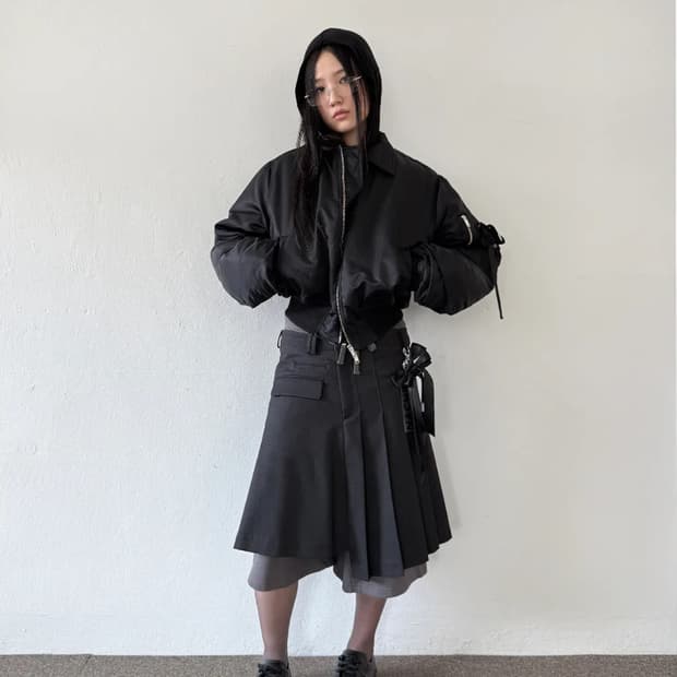 나체 크롭 봄버 자켓 NACHE CROPPED BOMBER JACKET