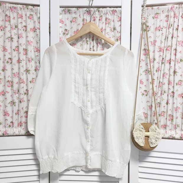 빈티지 로리즈팜 화이트 블라우스