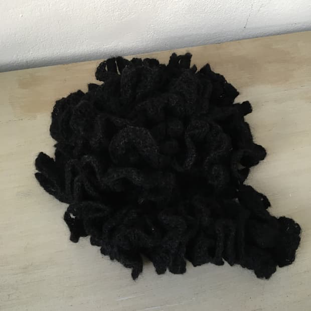 shirring knitted scarf