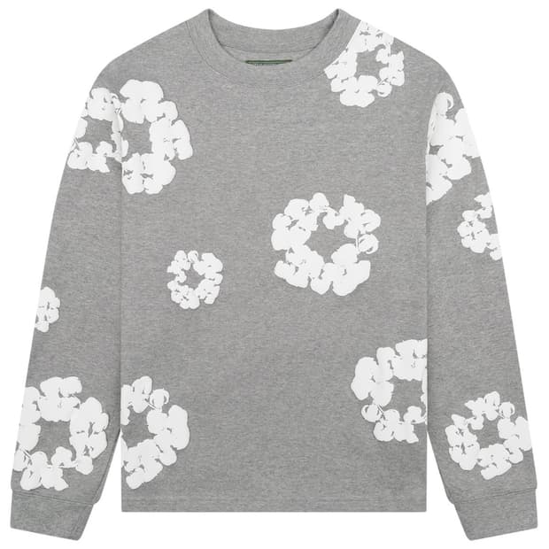 (XXL)데님티어스 롱슬리브 코튼 긴팔 그레이 새제품