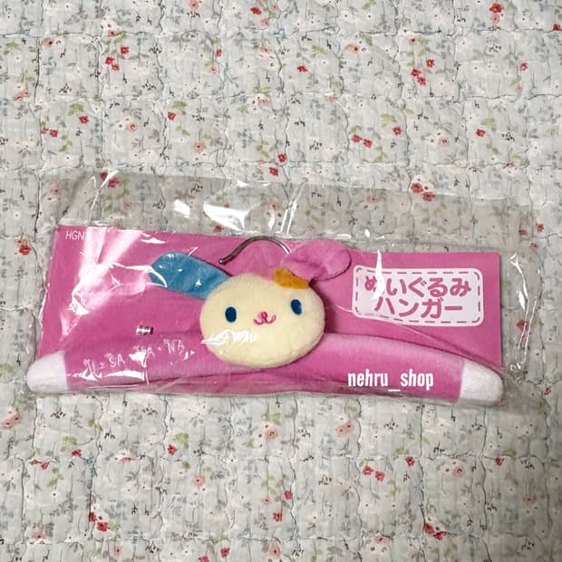 고전 산리오 히메갸루 우사하나 인형 핑크 옷걸이 스탠드