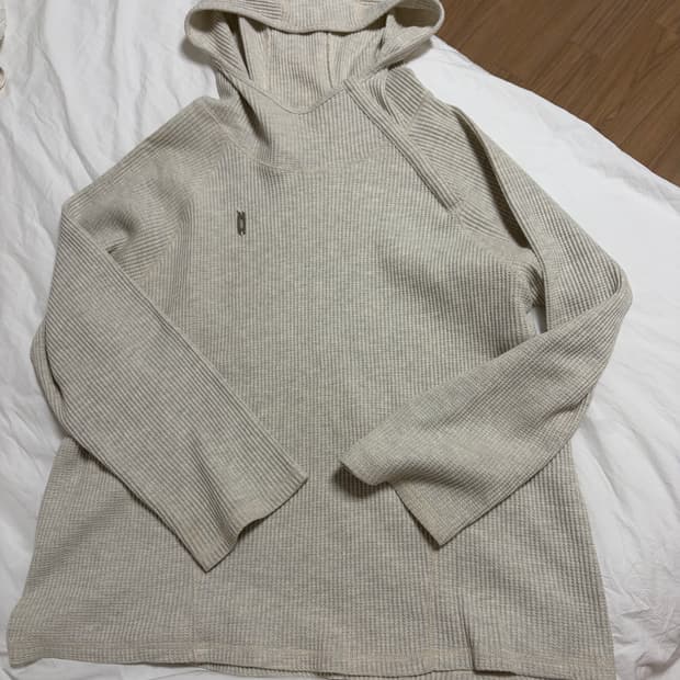(김한주 착용)할로미늄 OVERSIZED WAFFLE HOODIE